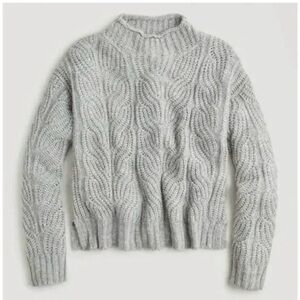 Jcrew Gray Cable Knit Sweater